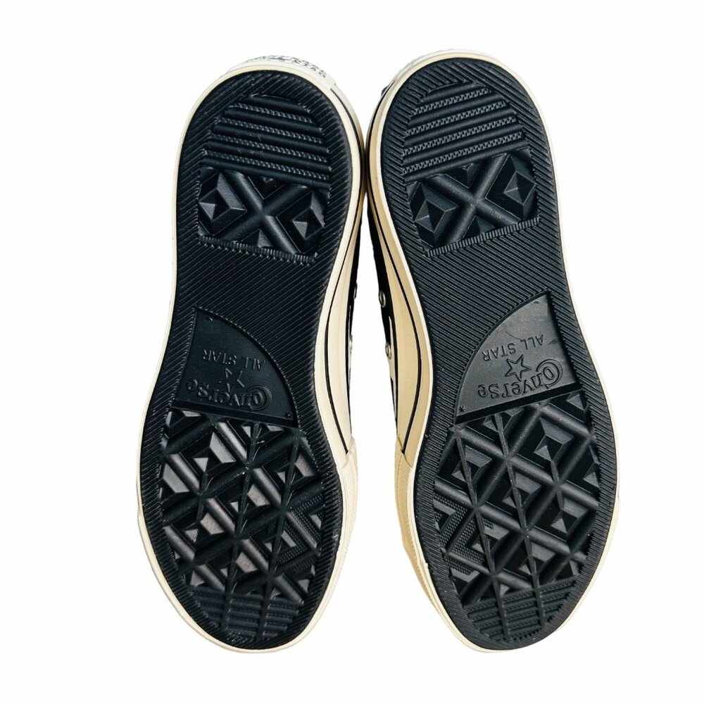 ✨Converse Women Shoes 9.5 Ctas Lift Platform Hi Large Stars Black Beige A09903C - Picture 6 of 10